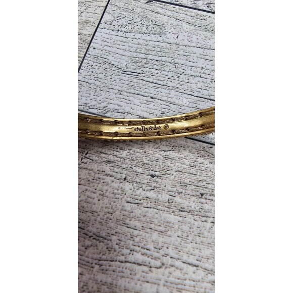 stella & dot pink multi color & gold tone braided fringe tassel cuff bracelet - Picture 4 of 4